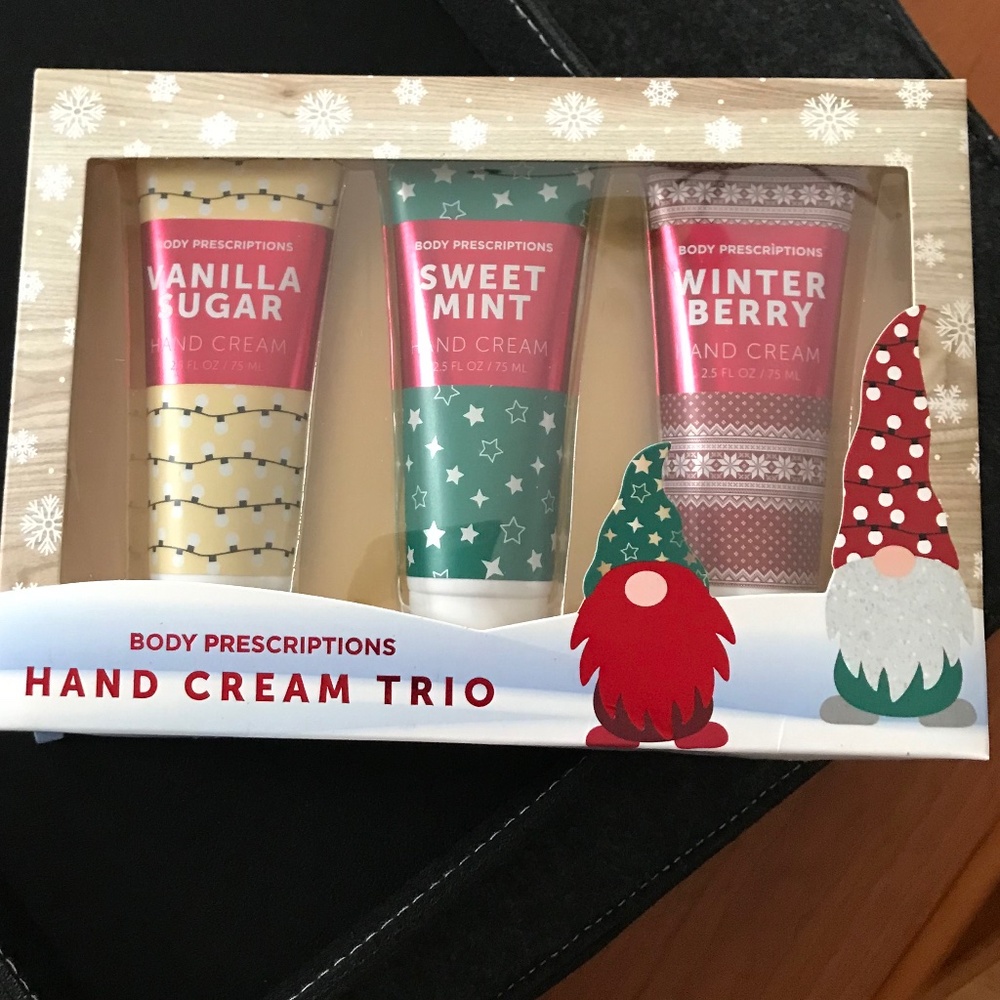 Body Prescriptions Trio Hand Cream Vanilla Sugar Sweet Mint Winter Berry
